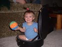 Adrianna in the banjo case