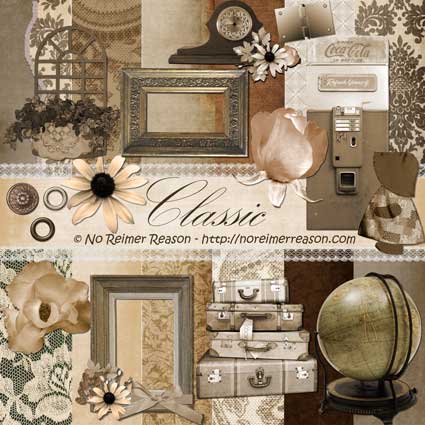 Free Digital Scrapbook Kit - Classic