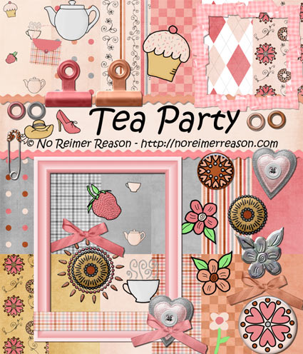 Free Digital Scrapbook Kit - Tea Party