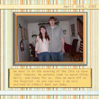 The day before Adrianna was born