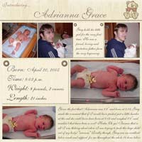 The day Adrianna was born